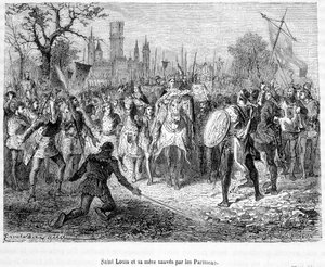 Saint Louis and his mother saved by Parisians - in 