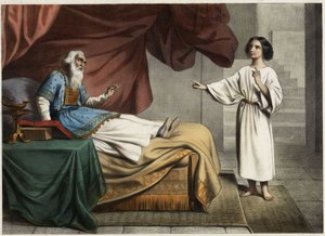 Samuel hears the voice of the Lord calling him in the night by Unknown artist
