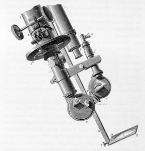 Science board presenting a spectroscope