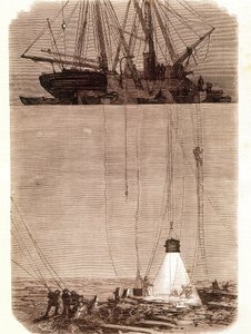 Search for Spanish Galleons Shipwrecked in Vigo Bay in 1702. Page Taken from Emporio Picturesco 1871 by Unknown artist