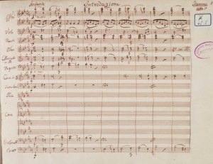 Sheet music page for Idomeneo, King of Crete, opera by Mozart, Lichtenthal version (1843) by Unknown artist