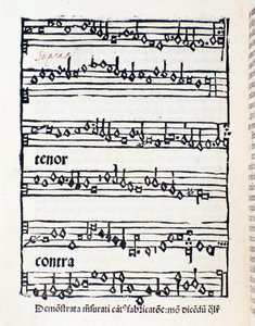 Sheet music page for Musicological studies and documents by Nicola Burzio by Unknown artist