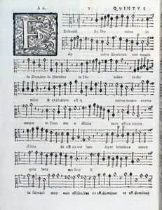 Sheet Music Page of the Second Book of Sacrae Symphoniae