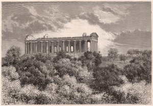 Side view of the ancient Hellenic Temple of Concord in Agrigento, Sicily, Italy by Unknown