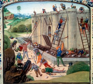 Siege of Brest (1386 AD). Miniature in 