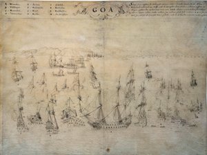 Siege of Goa, Portuguese colony, by the Dutch fleet between 1603 and 1639 by Unknown artist