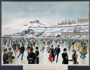 Skating on the Saint Laurent, Quebec by Unknown artist