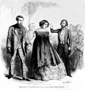 Sleepwalking experiences: magnetism and hypnosis at the Bazaar de la Bonne-Nouvelle, engraving from 1885