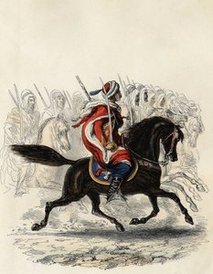 Spahis (Indian cavalry corps of the French army) composed mainly of Arab horsemen trained for the province of Algiers in 1834, d