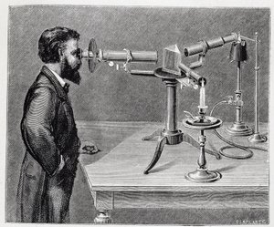 Spectroscope to compare the spectra of terrestrial elements to those of celestial bodies by Unknown artist