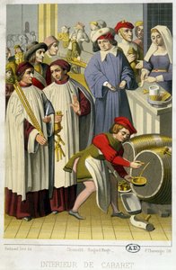Tax collectors on wine inside a cabaret