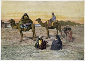 Tekes (Russian nomads) and their camels, late 19th century