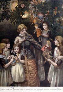 The Christmas tree of poor children, London, late 19th century by Unknown artist