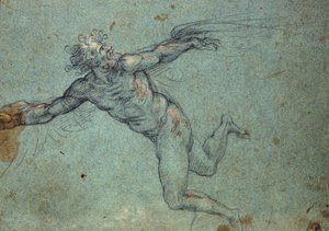 The Fall of Icarus (detail) 17th-century drawing by Unknown artist