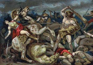 The Labors of Hercules: Hercules Takes the Belt at Hippolyte by Unknown Artist