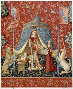 The Lady with the Unicorn. Reproduction of a tapestry dating back to 1500 - facsimile by Unknown artist