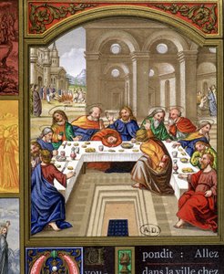 The Last Supper - reproduction of an Italian document (c.1500)