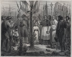 The Plantation of a Liberty Tree during the Revolution - Engraving in 