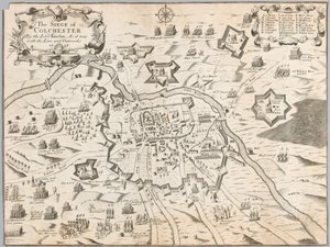 The Siege of Colchester by the Lord Fairfax, as it was with the line and outworks 1648 by Unknown artist