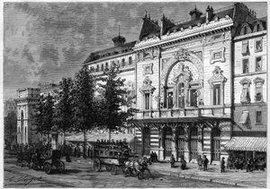 The Theatre de la porte Saint Martin in Paris in 1873