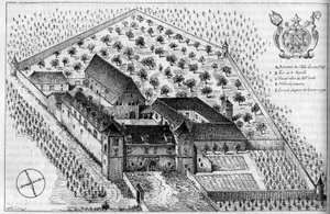 The buildings of Clos de Vougeot (Cote d