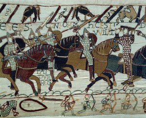 The Conquest of England by the Army of the Duke of Normandy William the Conqueror: Duke Guillaume is Recognized by His Soldiers by Lifting His Helmet During the Battle of Hastings (Detail)