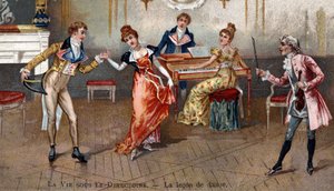 The Dance Lesson at the End of the 18th Century