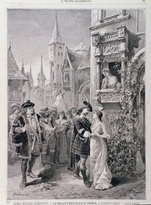 The last scene of The Fair Maid of Perth, opera by Georges Bizet, at the Teatro Argentina in Rome
