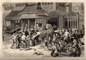 The Main Attraction is Made by the Prodigious Jumper Who Can Jump Through Hoops Mounted on Poles, Intersecting, Which Also Carries a Balanced Jug at Their Point of Intersection; or Cross a Long Cylinder of Bamboo Lattice Laying on Easel, Accompanied by So