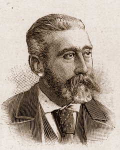 Members of the Academy Francaise in 1895: portrait of Jose Maria de Heredia (1842-1905), French poet.