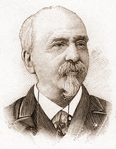 Members of the Academy Francaise in 1895: portrait of Victor Cherbuliez (1829-1899), novelist, playwright, essayist, French literary critic.