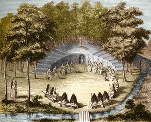 The nuns of Port-Royal-des-Champs making the lecture in solitude by Unknown artist