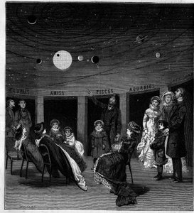 The planetary of N. Perini, Italian astronomer. Engraving in 