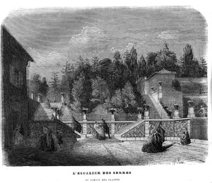 The Staircase of Greenhouses in the Garden of Plants in Paris, 1858