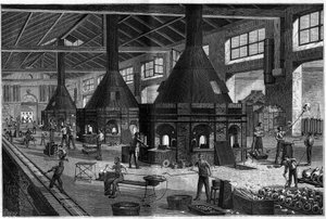 The whole glassware of MM Appert brothers, showing the work of the new process of blowing glass by air compresses by Unknown artist