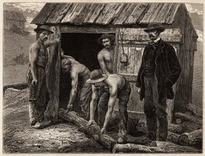 The woodworkers of the Montchanin mine by Unknown artist