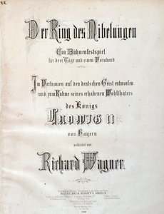 Title Page of Musical Score of Der Ring des Nibelungen by Wagner by Unknown artist