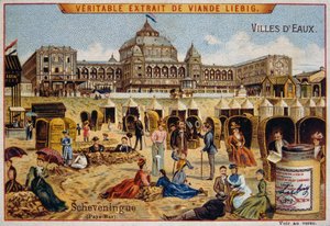 Tourists at a beach in Scheveningen, Holland