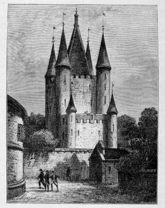 Tower of the Temple - engraving