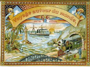 Train, lighthouse and boat, cover game 