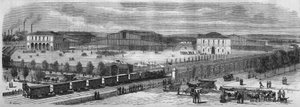 Transformations of Paris under the Second Empire, Paris Haussmann: The new march to the cattle of the Villette. by Unknown artist