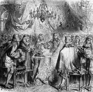 Treaty of Aix-la-Chapelle. Signed on 2 May 1668 Between France and Spain, Ending the War of Devolution and Giving Flanders to France. Engraving from 1866