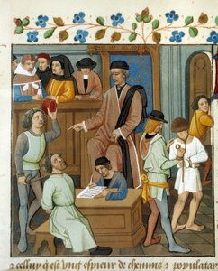 Trial Scene: The Judge Interrogates a Convict Wearing a Rope on His Neck