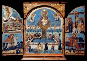 Triptych of the Virgin, Source of Life (Detail) by Unknown artist