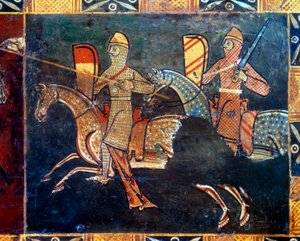 Two Knights in the Side of the Mesh Going to Battle (Detail)