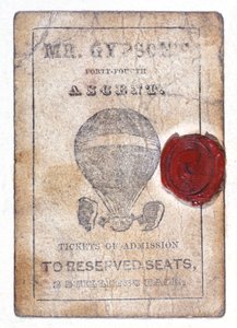 Two shilling ticket for reserved seats at Mr Gypson