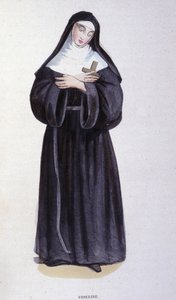Ursuline (Engraving from an Album on Religious Orders, Paris)