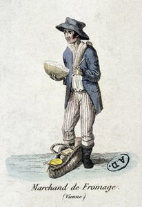 Vienna cheese merchant - engraving