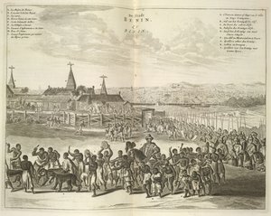 View of Benin. Procession of natives by Unknown artist