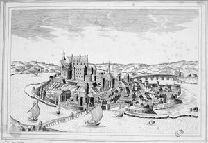 View of Decize in 1640 (engraving)